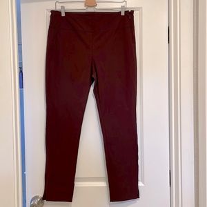 Athleta Wander Slim Pant in Burgundy
